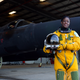Lt. Col. Merryl Tengesdal, 9th Reconnaissance Wing inspector general and U-2 “Dragon Lady” pilot, in front of a U-2 plane Feb. 9, 2015, at Beale Air Force Base, Calif.
Beale Air Force Base
